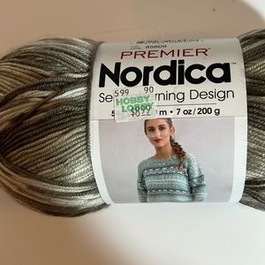 Premier Nordica Yarn in color Olive, self patterning,yarn, anti-pilling …